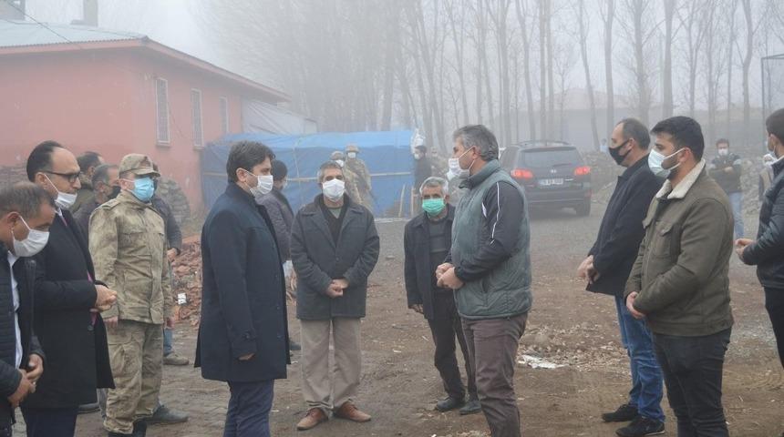 Kaymakam G&uuml;ll&uuml;ce &ccedil;alışmaları yerinde inceledi