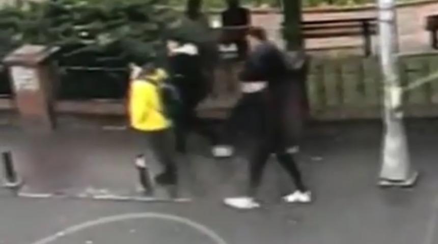 Bahçelievler'de sağlık çalışanlarına darp kamerada