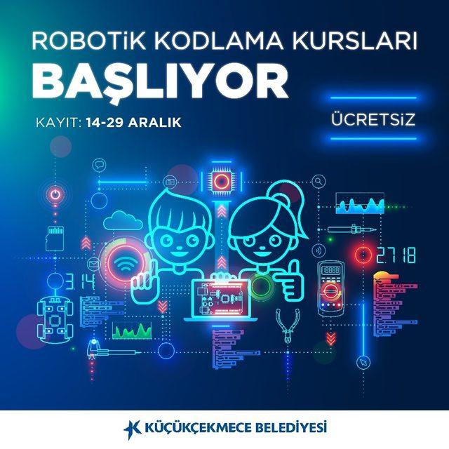 Küçükçekmece Belediyesi’nden sertifikalı robotik kodlama eğitimi