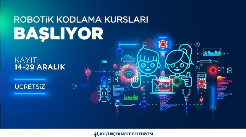 K&uuml;&ccedil;&uuml;k&ccedil;ekmece Belediyesi&rsquo;nden sertifikalı robotik kodlama eğitimi