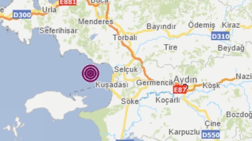 Kuşadası&rsquo;nda 3.1 b&uuml;y&uuml;kl&uuml;ğ&uuml;nde deprem
