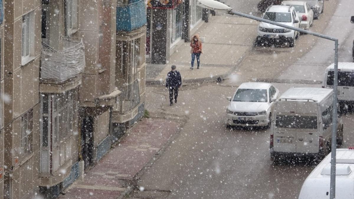 Van&rsquo;da kar yağışı