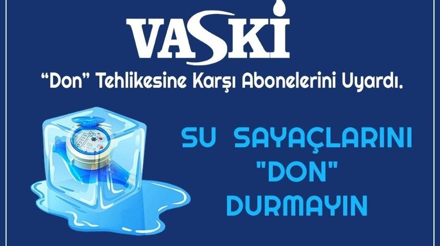 VASKİ’den su sayaçları için ‘don’ uyarısı