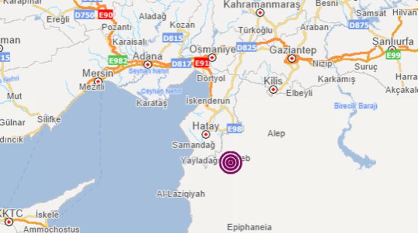 Hatay ve çevresinde korkutan deprem