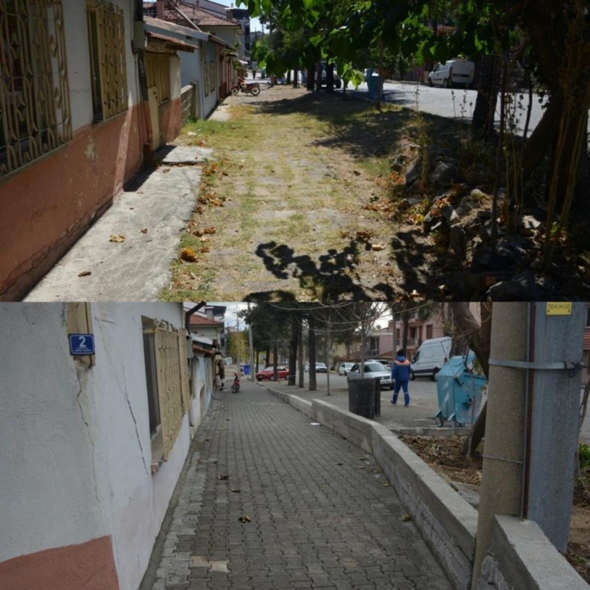 Gediz&rsquo;de yol ve otopark &ccedil;alışmaları devam ediyor