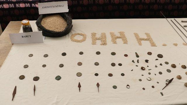 Polis patlayıcı maddeyle ohh yazdı