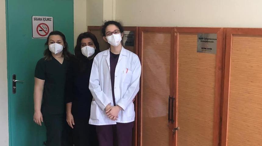 Başkan Şahin, sağlık personelinin yanında