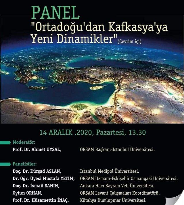 DPÜ’de ’Orta Doğu’dan Kafkasya’ya Yeni Dinamikler’ konulu panel