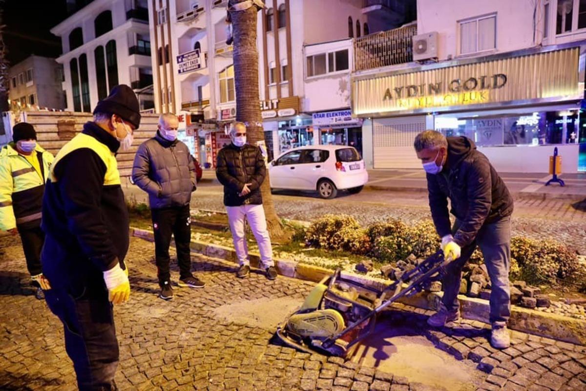 Başkan Atabay&rsquo;dan gece mesaisi