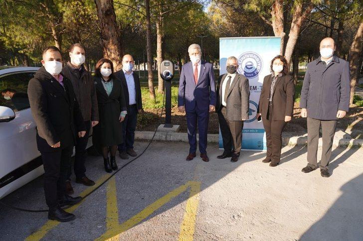Ege Üniversitesinde “Elektrikli Araç Şarj İstasyonu” hizmet vermeye başladı G1
