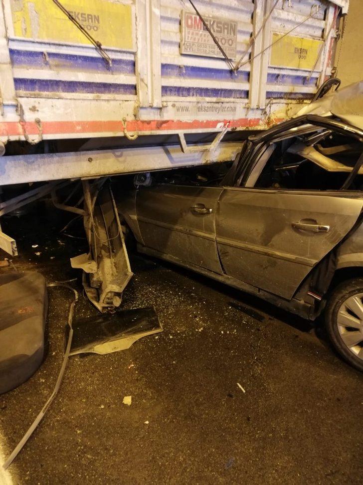 Hurdaya dönen araçtan sağ çıktılar G1