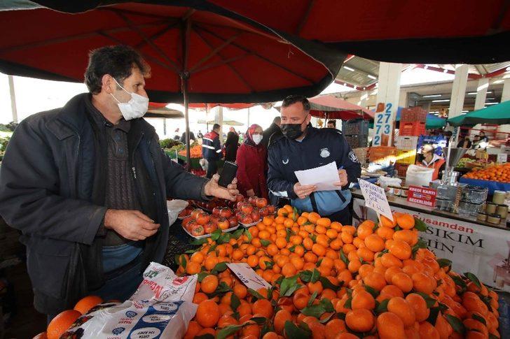 Bayraklı zabıtasından hijyen ve HES kodu denetimi G3