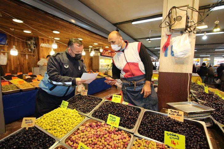 Bayraklı zabıtasından hijyen ve HES kodu denetimi G5