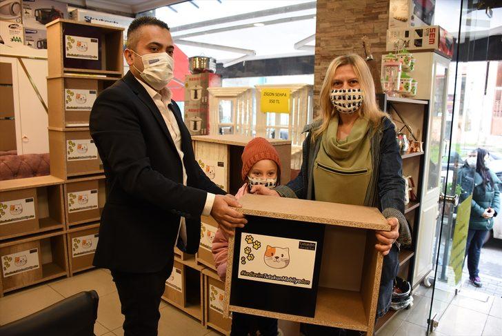 Bartın'da mobilya firmasının ürettiği 200 kedi evi dağıtıldı G3