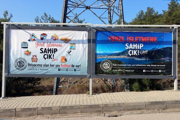 Fethiye, ‘Yerel İşletmene Sahip Çık’ afişleriyle donatıldı G2