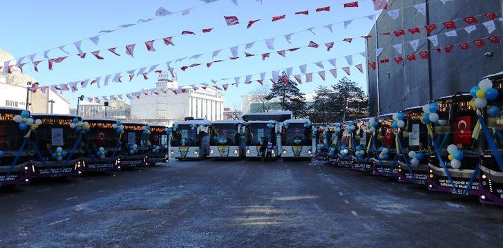 Van Büyükşehir Belediyesi tarafından alınan 22 otobüs hizmete başladı G1