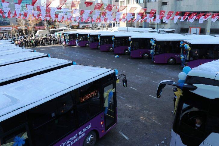 Van Büyükşehir Belediyesi tarafından alınan 22 otobüs hizmete başladı G3