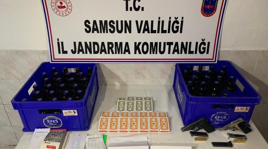 Bafra&rsquo;da kumar evinde uyuşturucu ve silah ele ge&ccedil;irildi