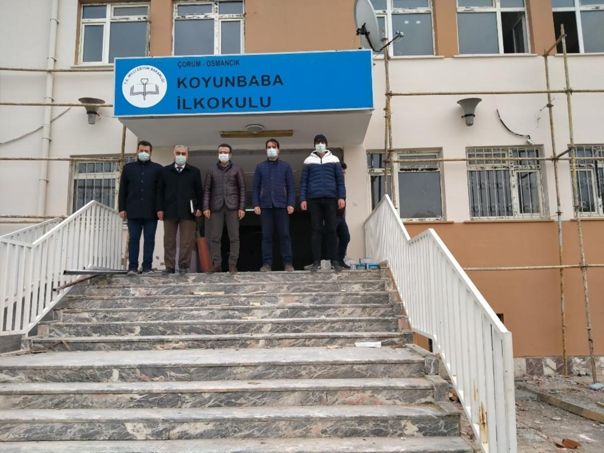 Kaymakam Akpay, deprem g&uuml;&ccedil;lendirme &ccedil;alışmalarını inceledi