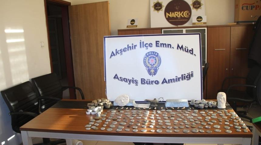 Akşehir&rsquo;de tarihi eser operasyonu