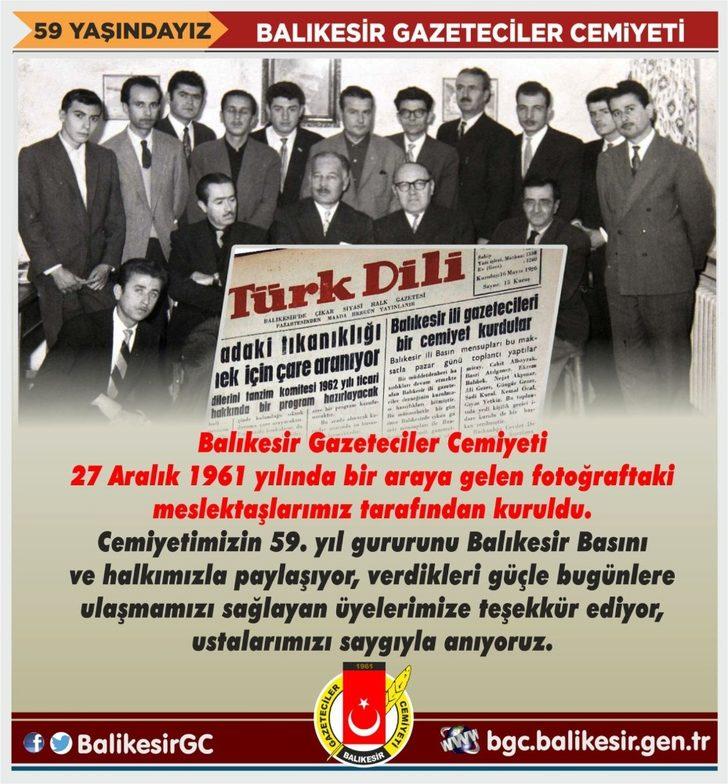 Balıkesir Gazeteciler Cemiyeti 59 yaşında G2