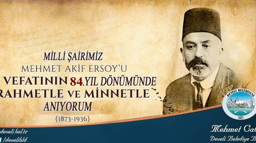 Başkan Mehmet Cabbar&rsquo;dan Mehmet Akif Ersoy&rsquo;un &ouml;l&uuml;m yıl d&ouml;n&uuml;m&uuml; mesajı