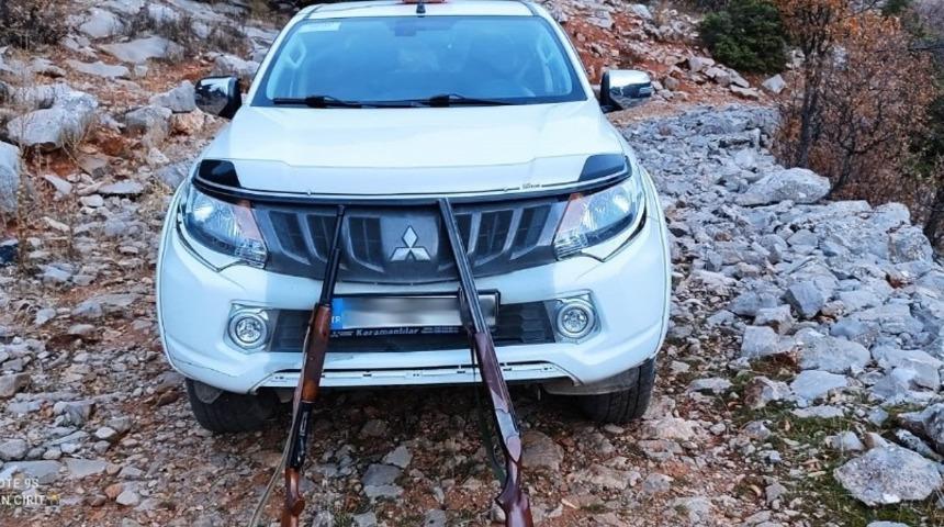 Kısıtlamada usuls&uuml;z ke&ccedil;i avı yapmak isteyen 2 kişi yakalandı