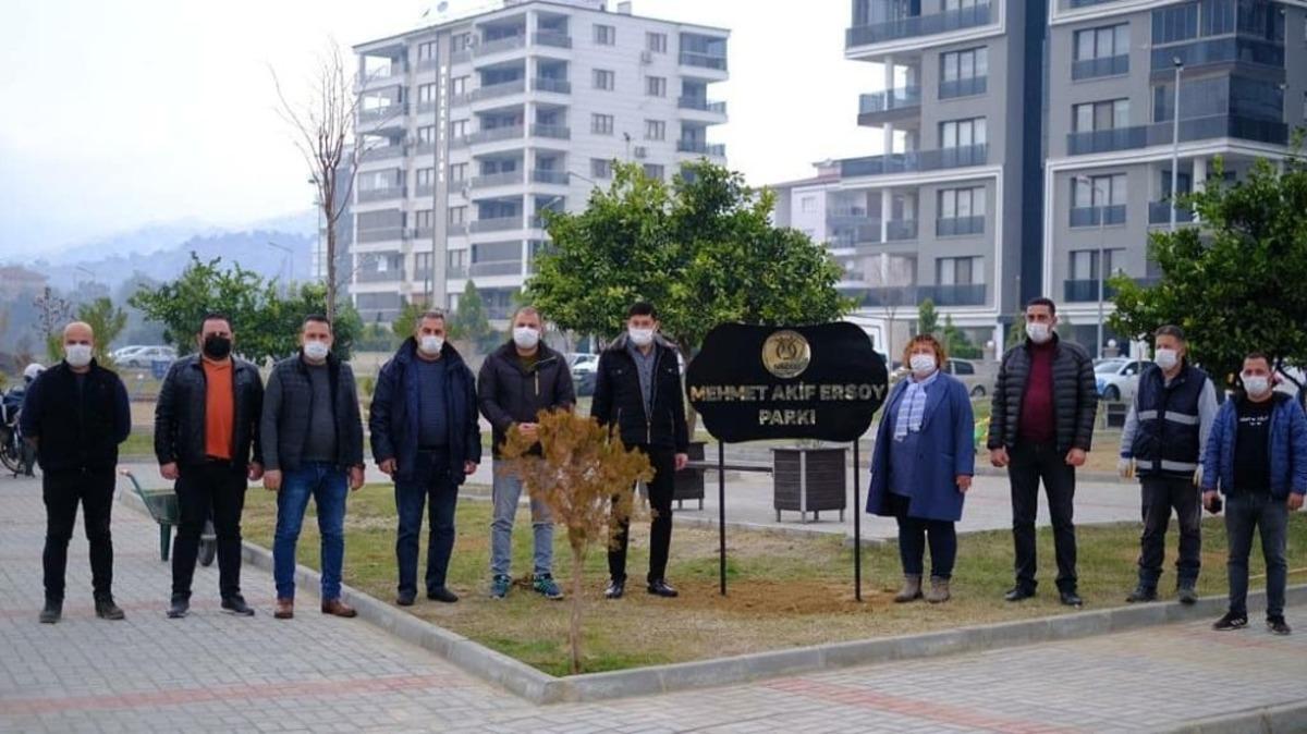 Nazilli&rsquo;deki sosyal alana vefatının 84. yılında Milli Şair&rsquo;in ismi verildi