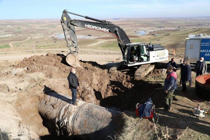 Diyarbakır’a su ileten çelik boru yırtıldı, DİSKİ’nin zamanında müdahalesiyle kentte su sorunu yaşanmadı G3
