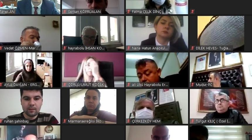 Tekirdağ’da sıfır atık toplantıları video konferanslarla sürdürülüyor