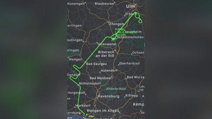 Almanya'da genç pilot gerçekleştirdiği uçuşla gökyüzüne dev şırınga resmi çizdi G1