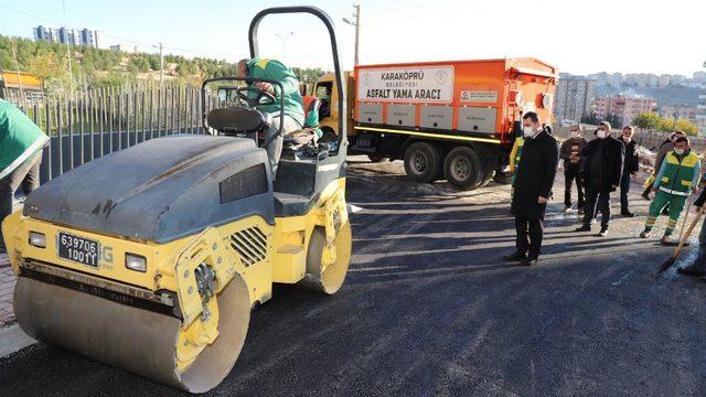 Karaköprü Belediyesi asfalt yama çalışmalarına başladı