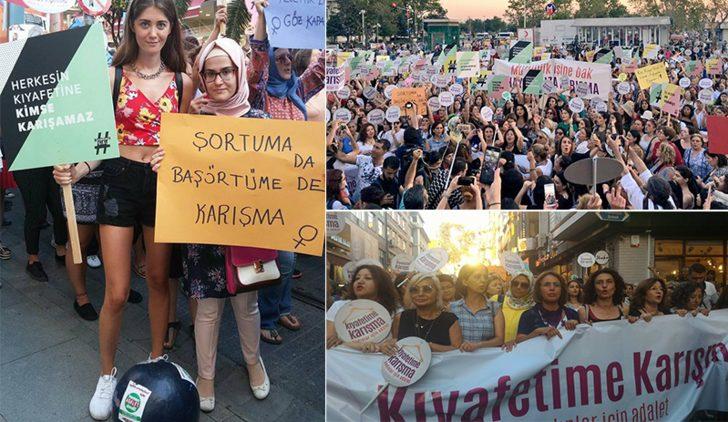 Maçka Parkı'nda tacize karşı Türkiye ayakta: Kıyafetime karışma!