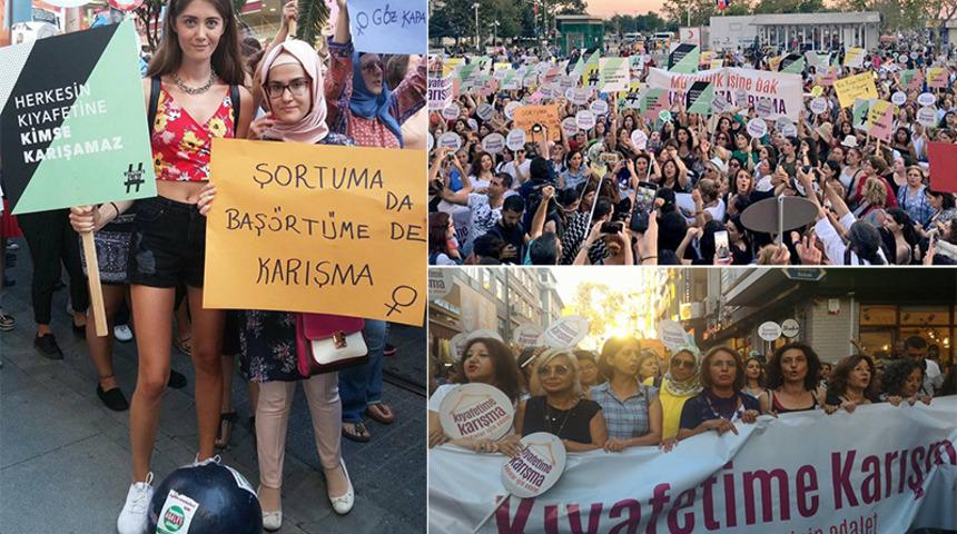 Ma&ccedil;ka Parkı'nda tacize karşı T&uuml;rkiye ayakta: Kıyafetime karışma!