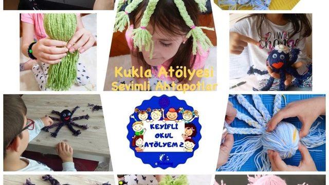 Minik eller ‘keyifli okul atölyem’ projesi ile öğreniyor