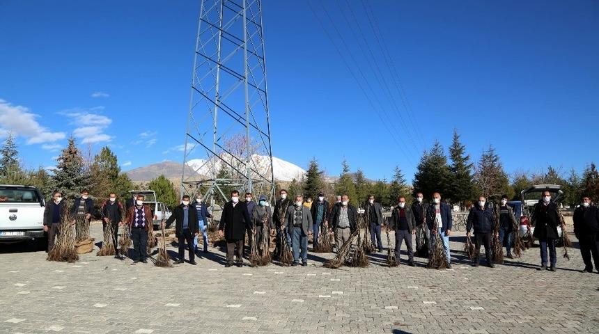 Develi&rsquo;de 12 bin ceviz ağacı dağıtıldı