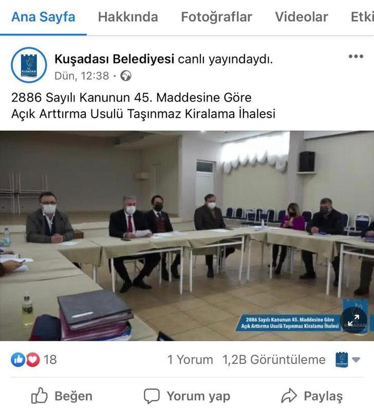 Kuşadası Belediyesi 135 ihaleyi canlı olarak yayınladı G3