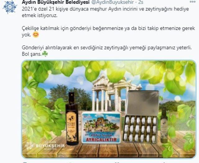 Zeytinyağlı yemeğini paylaşana Aydın BŞB’den ödül