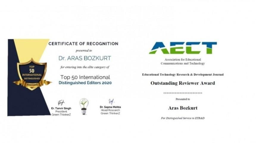 Do&ccedil;. Dr. Aras Bozkurt, GOGN Fred Mulder en iyi makale &ouml;d&uuml;l&uuml;n&uuml; aldı