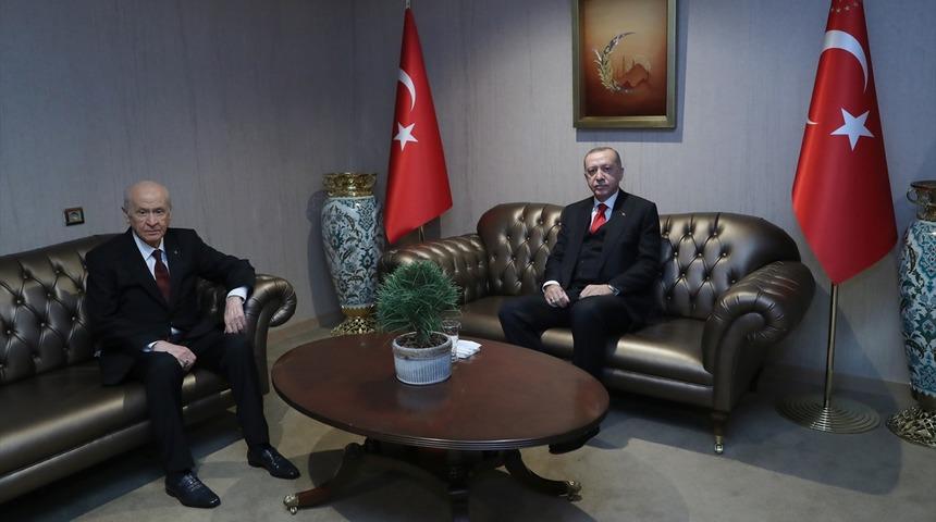 Cumhurbaşkanı Erdoğan ile Bahçeli görüştü
