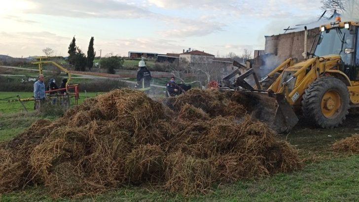 Mustafakemalpaşa’da muhtara ait samanlıkta yangın G3