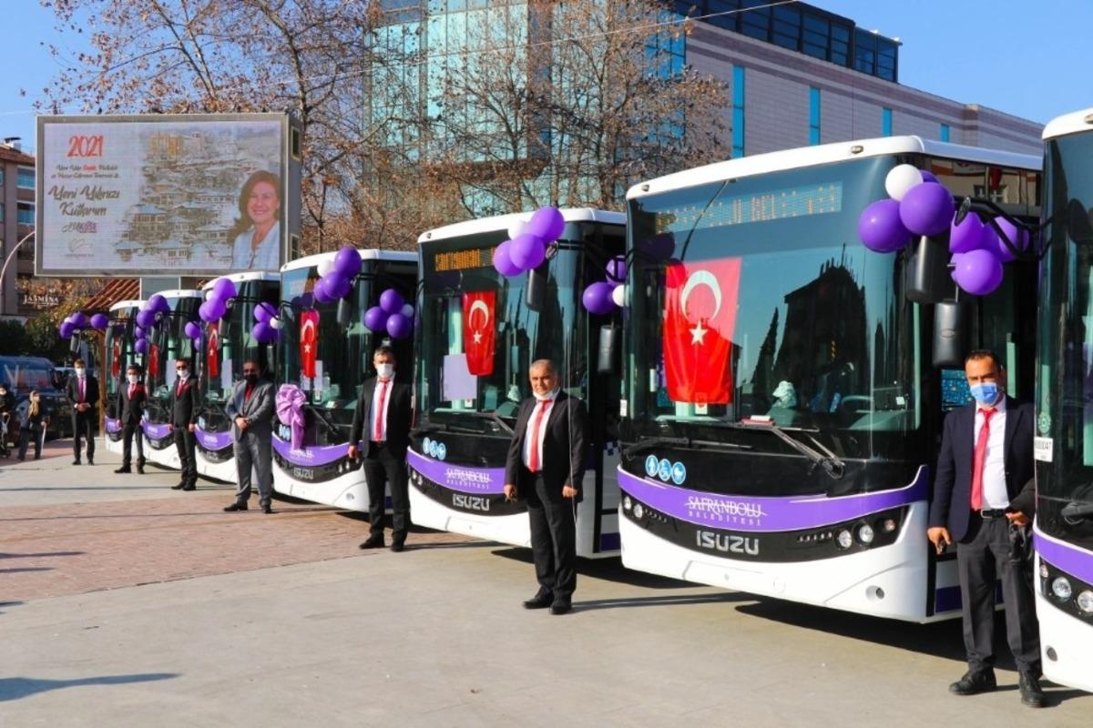 Safranbolu Belediyesi yeni nesil 7 yeni halk otob&uuml;s&uuml;n&uuml; hizmete aldı