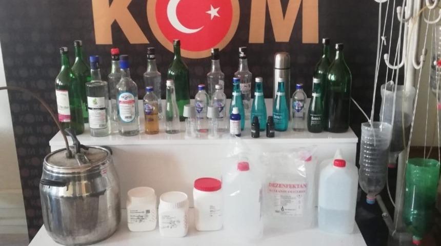 Silifke’de sahte içki operasyonu