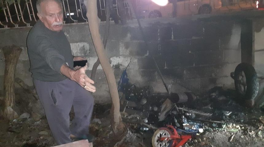 Maytap bah&ccedil;eyi yakıyordu