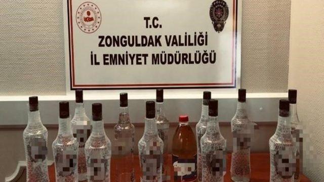 Zonguldak’ta sahte içki ele geçirildi