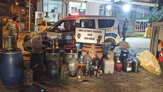 619 litre kaçak içki ele geçirildi