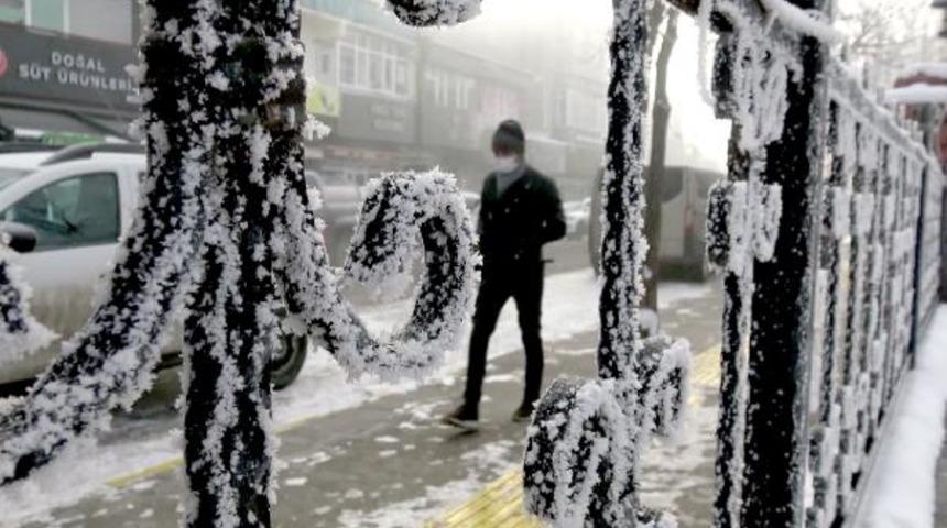 Ardahan dondu! Termometreler -25'i gösterdi
