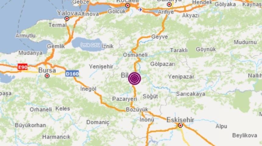 Bilecik’te küçük ölçekli deprem