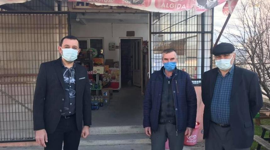 &Ccedil;an Esnaf ve Sanatk&acirc;rlar Odasından maske dağıtımı