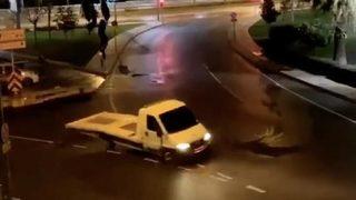 Yeni yıla çekiciyle drift yaparak giren çekici sürücüsüne ceza